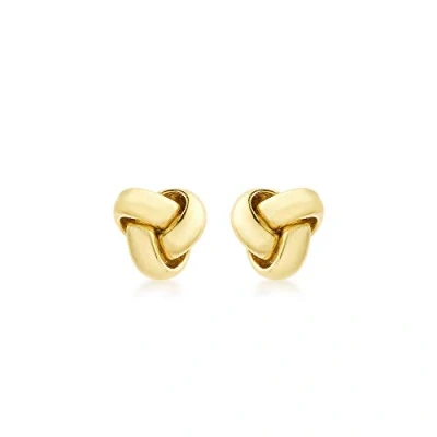 Image of Carissima Gold Women&#039;s 9 ct Yellow mm Triple Knot Stud Earrings
