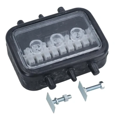 Image of AB Tools 10 Way Trailer Electrical Junction Box Rubber Housing Clear Front 12v + 24v