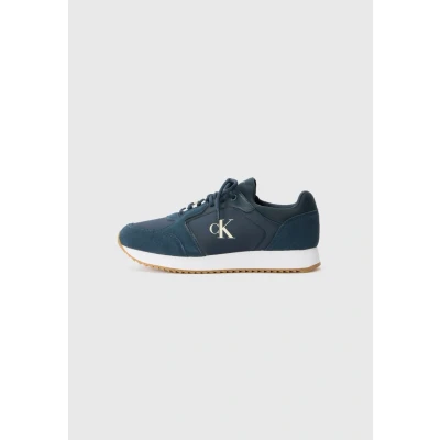 Image of Calvin Klein Jeans Retro Trainers, Men&#039;s, Size: 6.5, navy/bright white/gum shoes