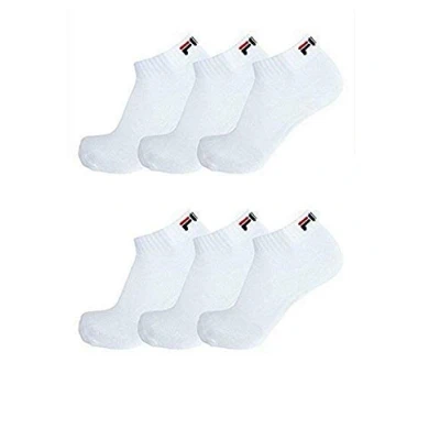 Image of Fila Unisex F9300 QUARTER PLAIN Socks 300 39/42 Ankle , White, 39/42, (3 Pairs)