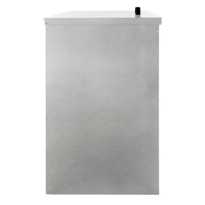 Image of Monster Shop Coal Storage Bunker 150kg 300L Galvanised Steel Raised Metal Base Strengthening Bar Baffle Plate Waterproof Rust &amp; Rodent Proof Wood Fire Sliding Door Hinged Lid Handle FREE Shovel