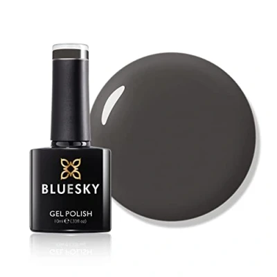 Image of Bluesky Gel Nail Polish, Brown Delight A071, Dark Grey, Long Lasting, Chip Resistant, 10 ml (Requires Drying Under UV LED Lamp)