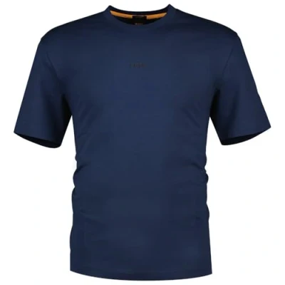 Image of Boss Orange TChup Mens Crew Neck Small Logo T Shirt Blue Size Large