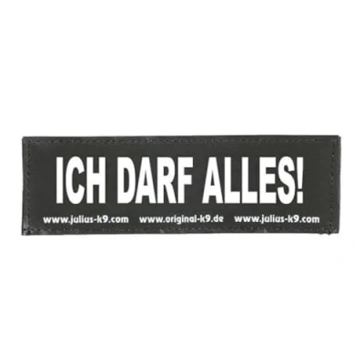 Image of Interchangeable Patches, 1 pair, ICH DARF ALLES!, Size: Small, Black