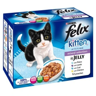 Image of Felix Kitten in Jelly 12 x 100g Pouches Pack of 4