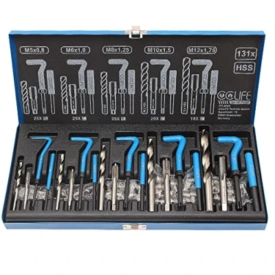 Image of CCLIFE Helicoil Thread Repair Tool Kit M5 M6 M8 M10 M12