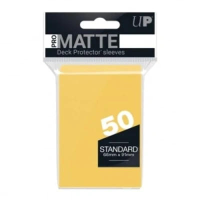Image of Ultra Pro SLEEVES Matte d12 Card Game (Yellow)