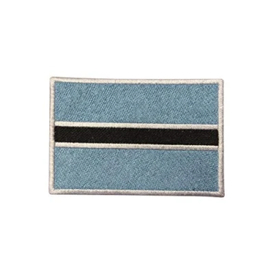 Image of Botswana National Country Flag Patch Iron On Sew Embroidery Badge