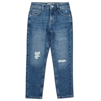 Image of Name it Nkfrose MOM Straight leg jeans for kids, Size: 13y, Medium blue denim