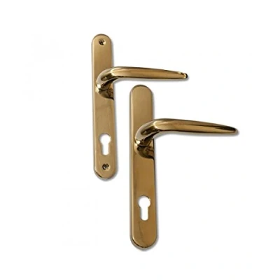 Image of Sparta Upvc Door Handles Set Lever/Lever 92mm PZ 210mm Screw Centres Handle