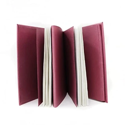 Image of Artway Tree Free Dark Mauve Accordion Sketchbook/Notebook 16 x 12cm 120gsm White Cotton Rag Paper