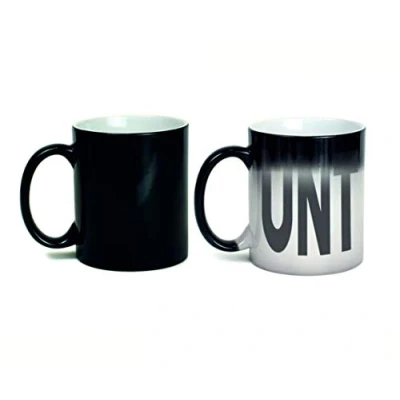 Image of Heat Change Mug, Colour Changing Coffee Sensitive Tea Hot Drinks Cup, Funny Mug Gift for Friends, C**T Swear Word Printed 11 oz