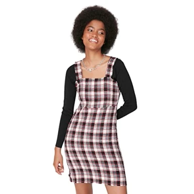 Image of Trendyol Women Mini Jile Slim Woven Dress Black