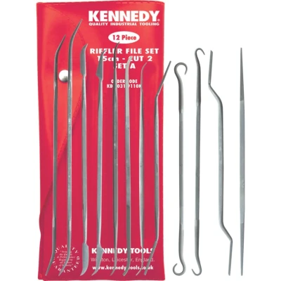 Image of Kennedy 150MM (6&quot;) 12 Piece Second Cut Riffler File Set A