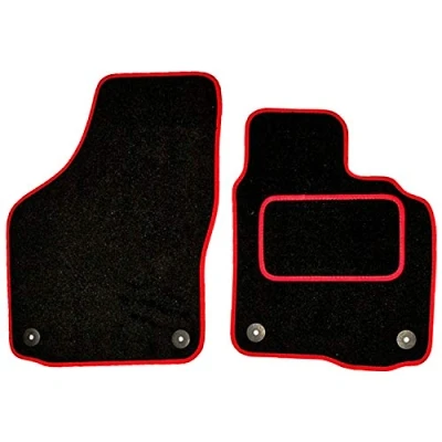 Image of Sakura WW8091RD Carpet Floor Mat, Red Trim