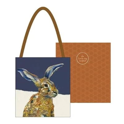 Image of Little Dog Laughed William The Hare Collection Packable Tote Bag Shopping Bags HRPB02