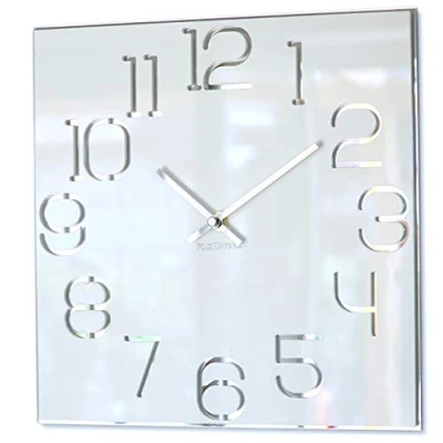 Image of FLEXISTYLE Wall Clock, Acrylic, White, 30 cm