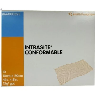 Image of Intrasite Conformable 10x20 cm 10 Apósitos Curación de Heridas Profundas