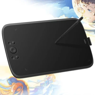 Image of Ugee Upgrade M808 10x6.25 inch Drawing Tablet，Graphics Tablet with 8 Hot Keys, Battery Free Stylus of 8192 Levels Pressure Sensitivity Pad Compatible Windows/Mac/Android Pen