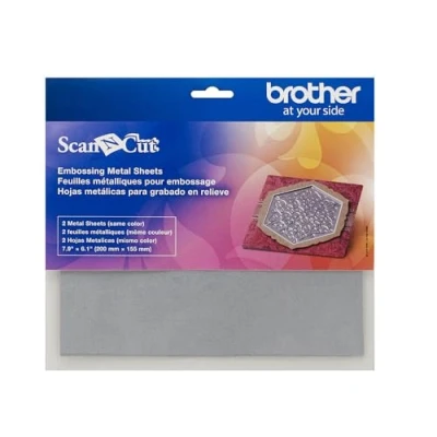 Image of Brother 2 ScanNCut Embossing metal sheets 20 x 15.5 cm Silver