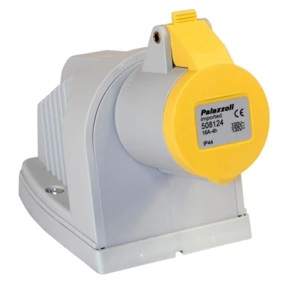 Image of Lewden 90 Degree Angled Wall Mounted Socket Outlet IP44 508124