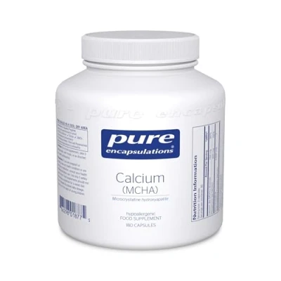 Image of Pure Encapsulations Calcium MCHA Hypoallergenic Supplement for Bone Support 180 Capsules