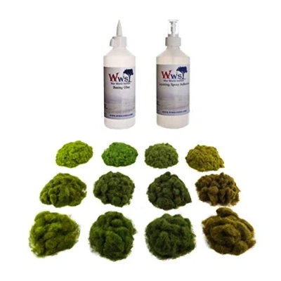 Image of War World Scenics Four Seasons Static Grass &amp; Glue Kit Modelling Model Railway Railroad Wargame Layout Scenery Terrain Landscape Diorama Materials Track All Gauges