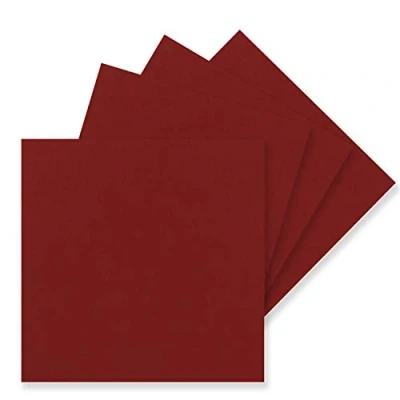 Image of FarbenFroh by GUSTAV NEUSER 50 single cards square 15 x cm in dark red (red) 240 g/m² blank craft cards, postcards, cardboard clay paper quality