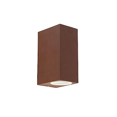 Image of Qazqa Outdoor Industrial Wall Lamp Light Rust Brown IP44 Baleno II Garden Country Rustic Suitable for LED GU10 2 Aluminium