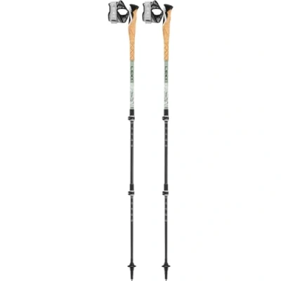 Image of Leki, Carbon Fiber Walking Stick, Cross Trail Lite, White Envy Black, 100 135 cm, 3 piece, Adjustable