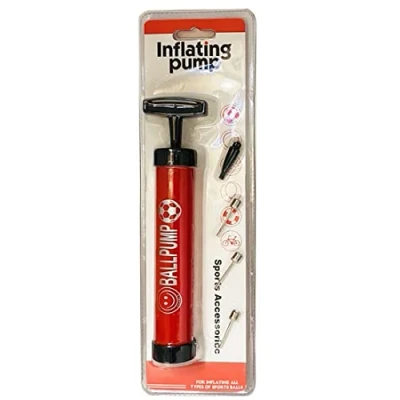 Image of koolbitz Portable Air Pump and Ball Inflator Kit with Needle Nozzle for Soccer Basketball Football Volleyball Water Polo Rugby Exercise Sports Balloon Swim Inflatables Red