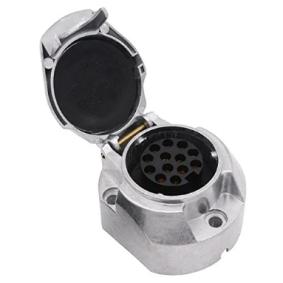Image of trailer socket Converter MASO waterproof 13+1pin towing caravan electrics plug adapter suitable for Eur0pean standard Metal ALUMINIUM housing with Gasket