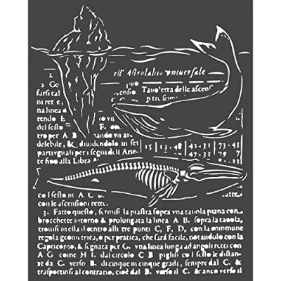 Image of Stamperia Thick Stencil Whale