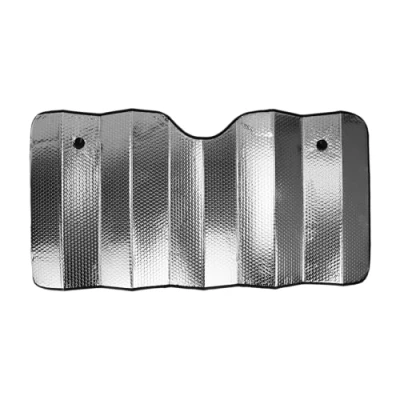 Image of Sakura Windscreen Reflective Sunshade SWS5 Universal Fit Suction Cups Easy Storage,Silver, L130cm x H60cm