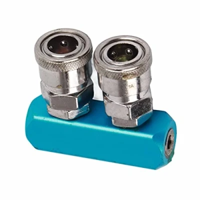 Image of Hilitand 12mm Pneumatic Connector Quick Fitting Female Threads for Air Hose Connecting PT1/4 2/3/4/5 Way(2 voie)