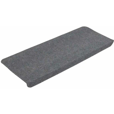 Image of vidaXL Stair Mats Self adhesive 15 pcs 65x24.5x3.5 cm Grey
