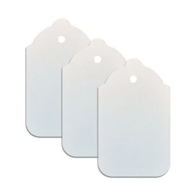 Image of Swift White Gift Hang Tags Dome Shaped Kraft Card Paper Parcel Clothing Price Labels Swing Tickets 70mm x 40mm (Pack of 100)