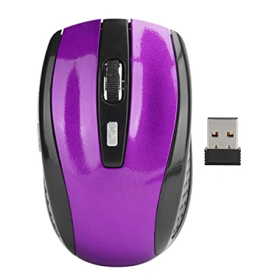 Image of ciciglow Wireless Mouse, Silent Mouse 2.4G Portable Mobile Optical with USB Receiver Adjustable DPI for Notebook Computer Gaming Accessories (purple)
