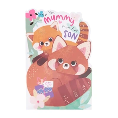 Image of UK Greetings Mother&#039;s Day Card for Mummy from your Son Cute Animal Design