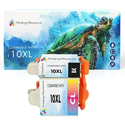Image of 2 XL (1 SET) Compatible 10B &amp; 10C Ink Cartridges for Kodak ESP 3 5 7 9 3200 3250 5000 5100 5200 5210 5250 5300 5500 6100 6150 7200 7250 9200 9250 Hero 6.1 7.1 9.1 Black/Colour, High Capacity