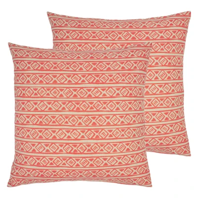 Image of furn. Nomi Cushions (Twin Pack) Coral Size 45 cm x