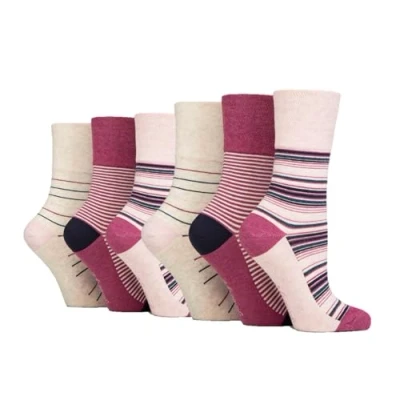Image of 6 Pairs Gentle Grip Socks size UK 4 8 (6 X RH266)