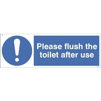 Image of Mandatory Signs Please flush the toilet after use Rigid Plastic
