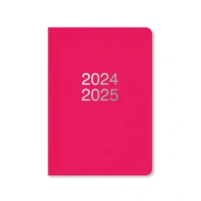 Image of Letts of London Dazzle A5 academic 2024/2025 week to view diary pink