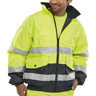 Image of EUROPA BOMBER JACKET SATURN YELLOW / NAVY XXXL