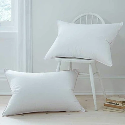 Image of HASSTEX Luxury Duck Feather and Down Standard Pair Pillow Comfortable Extra Filling 74 x 48 CM