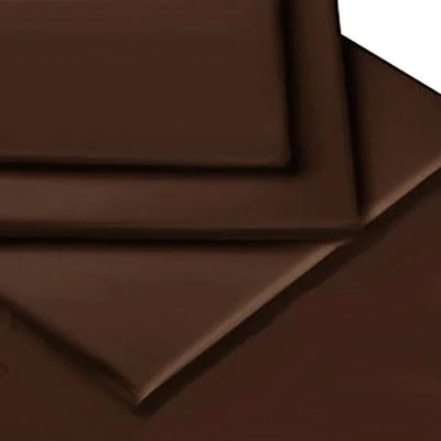 Image of Linens Limited Polycotton Non Iron Percale 180 Thread Count Fitted Sheet, Chocolate, Super King