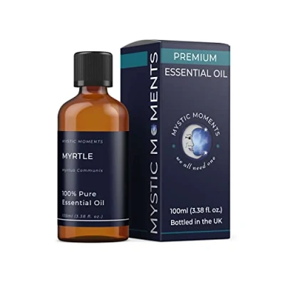 Image of Mystic Moments Myrtle Essential Oil 100ml Pure &amp; Natural for Diffusers, Aromatherapy Massage Blends Vegan GMO Free