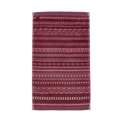 Image of Pip Studio Geometric Print Hand Towel Dark Pink 55 x 100 cm (Pack of 1)