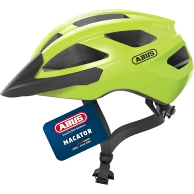 Image of ABUS Macator road bike helmet sporty for beginners also pigtail wearers men and women